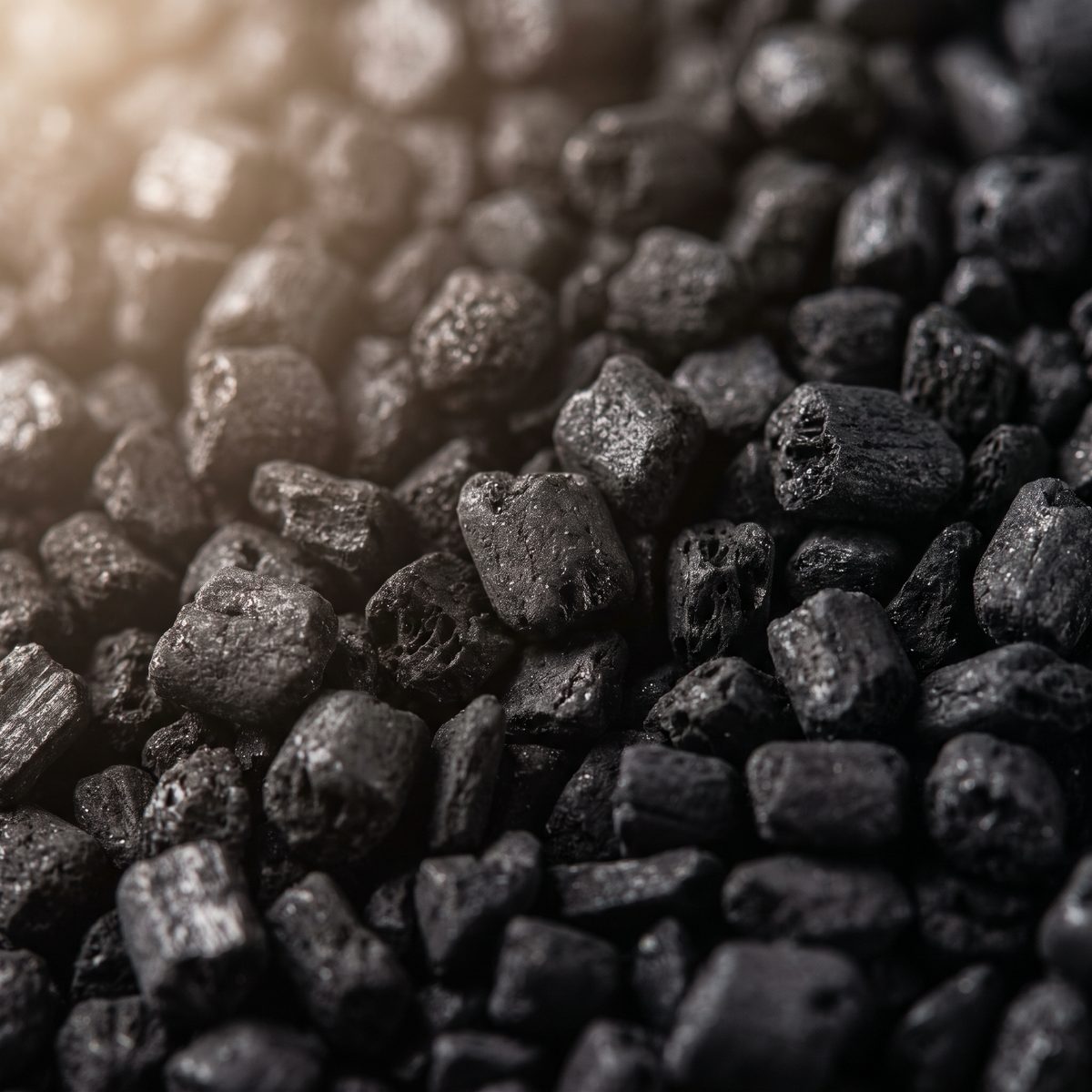 Activated carbon closeup